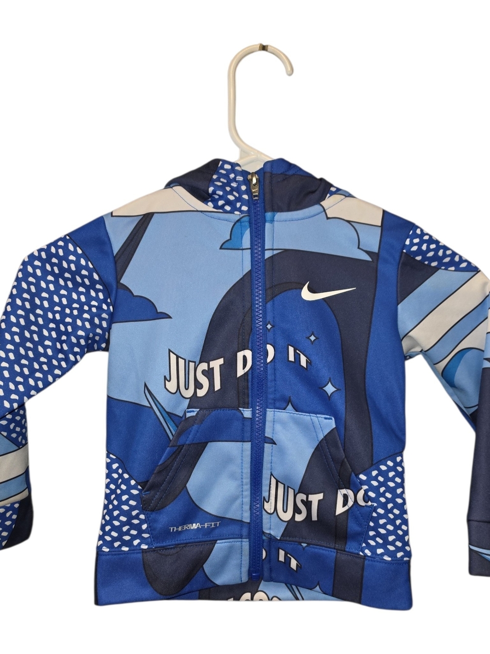 Nike Blue And Green 'Just Do It' Kids Zip-Up Hoodie Sz 2T.. 2 Piece